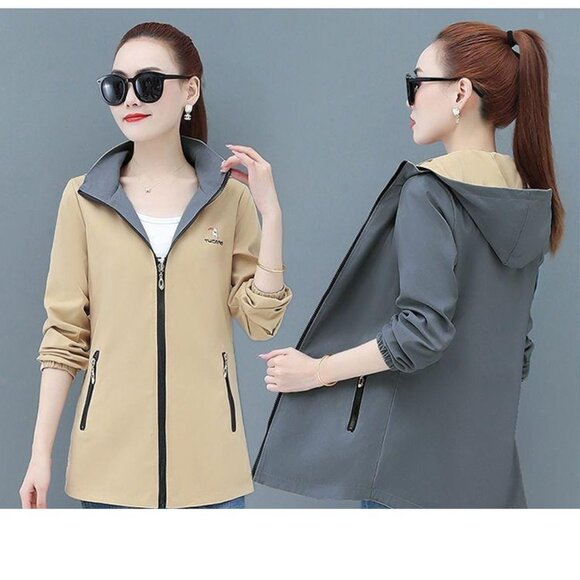 Tucan Womens Reversible Jacket with Removable Hood - Picture 1 of 3